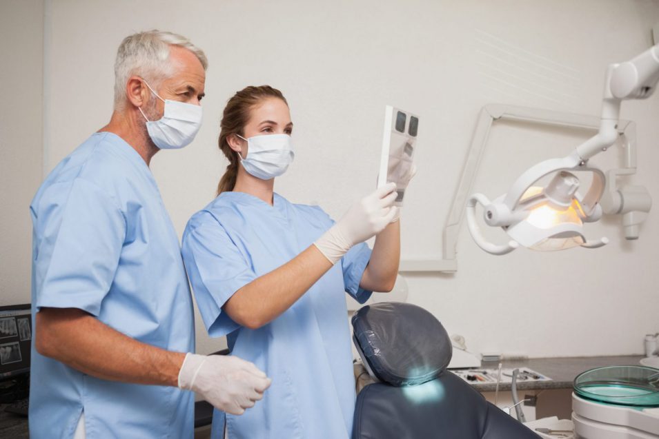 dentists in check-up area